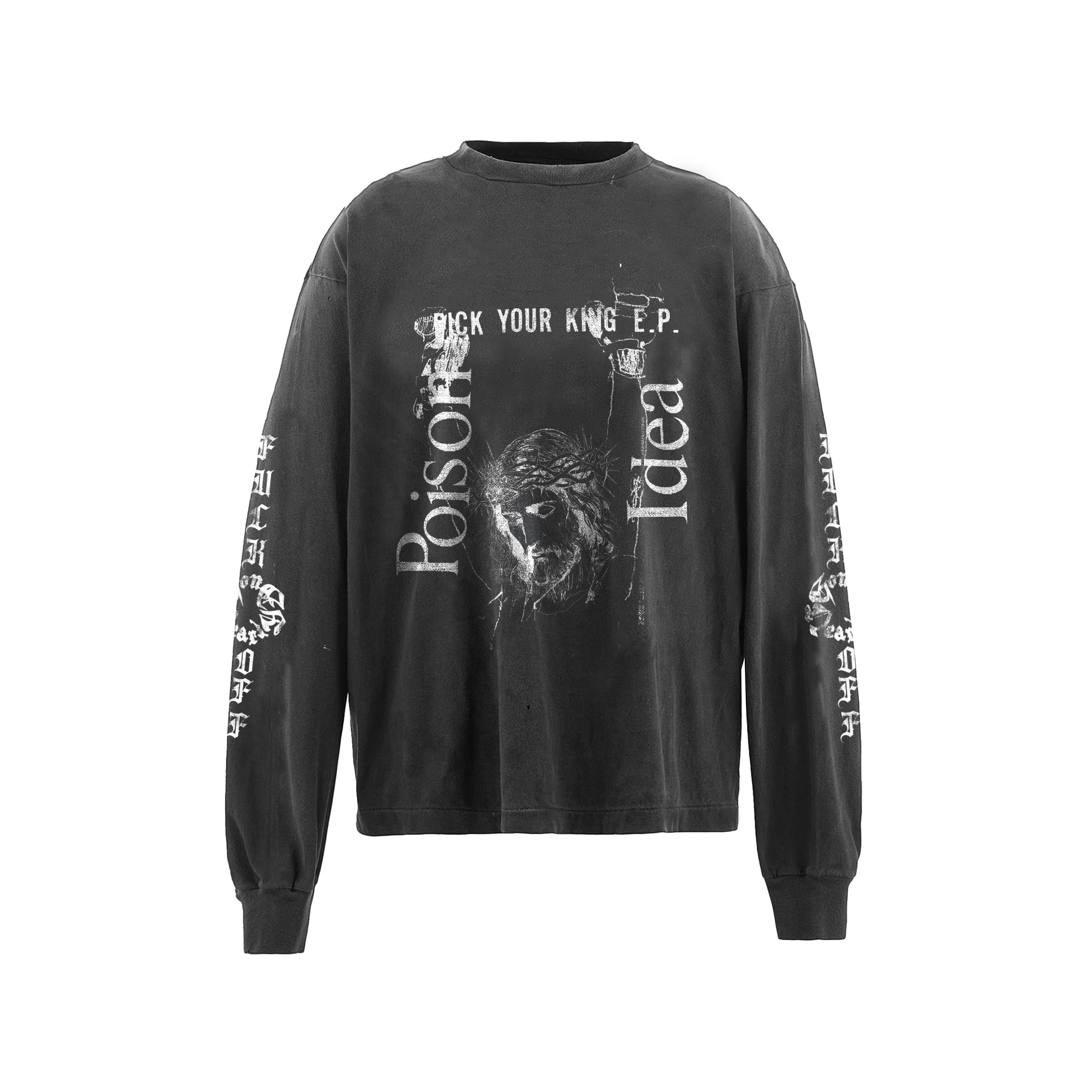 POISON IDEA LS T-SHIRT (FADED BLACK)