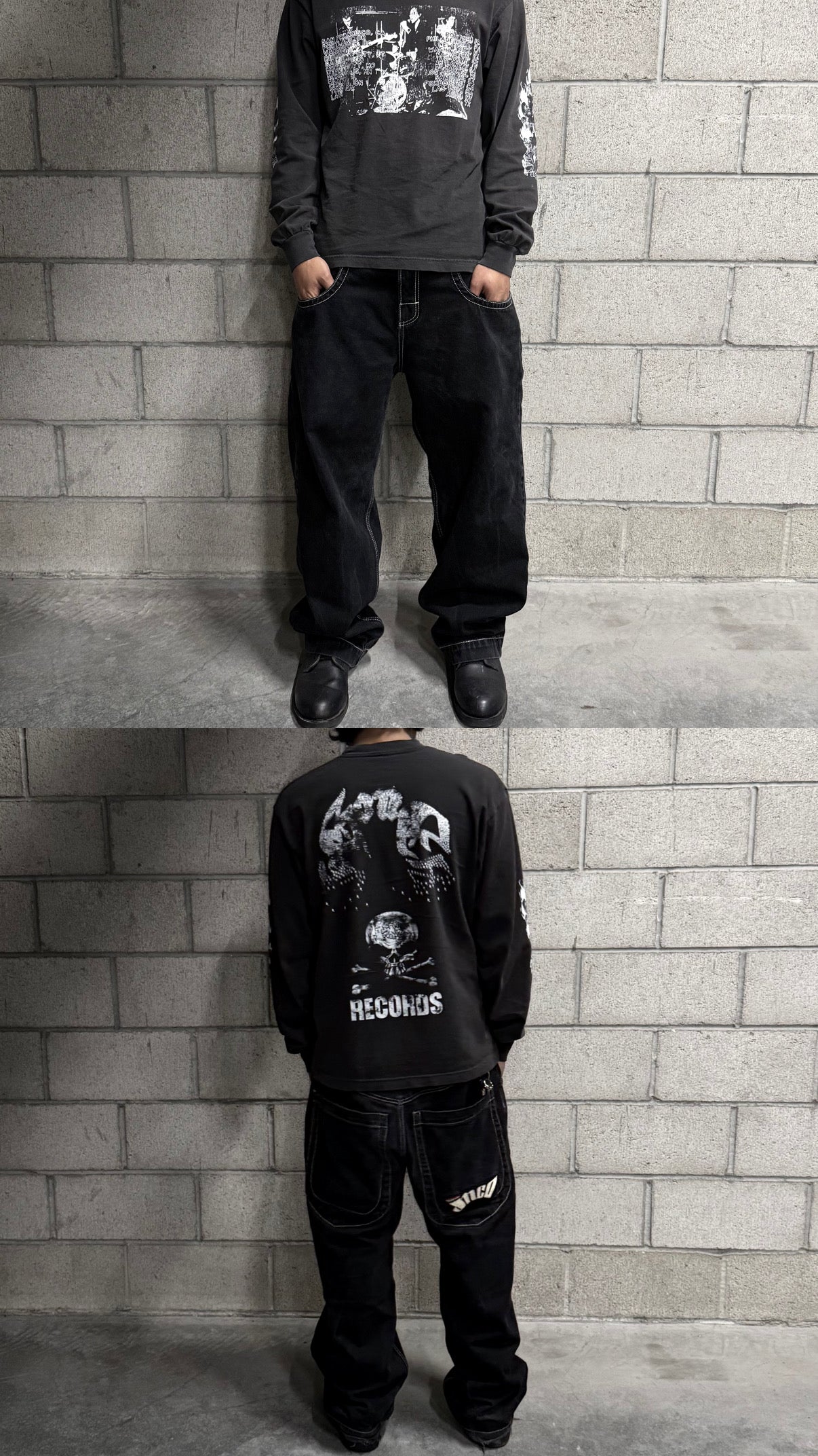 BAND LONG-SLEEVE T-SHIRT (FADED BLACK)